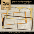 Collage of vintage stereograph frames ephemera